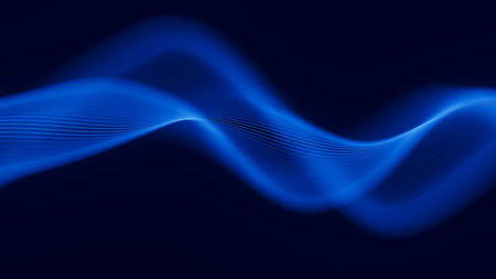 Audio blue waveform digital background. Abstract music waves equalizer. Futuristic sound wave...