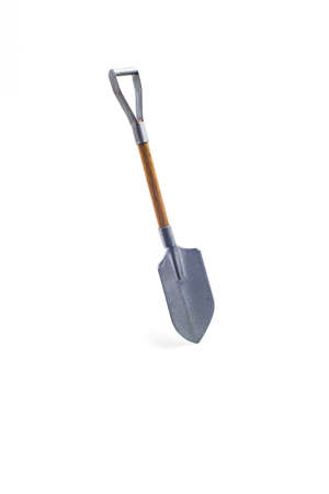 garden tools. Garden shovel isolated on white backgroundの写真素材