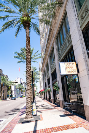 The city streets and buildings of the city of Jacksonville, Florida.のeditorial素材