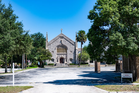 View of the main entrance to the church, Jacksonville, Floridaのeditorial素材