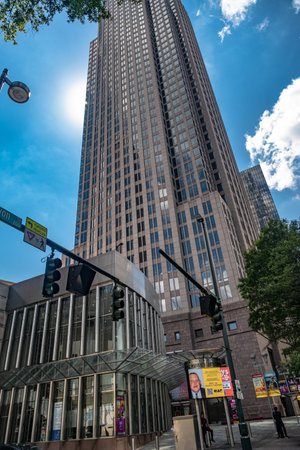 Charlot skyscrapers under the clouds of north carolina.