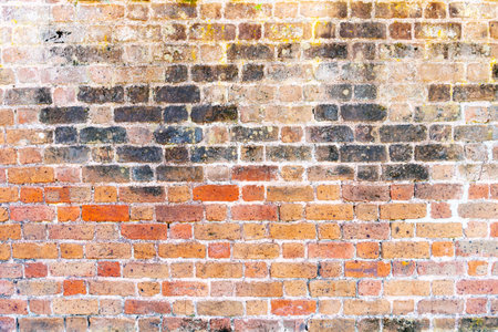 background of old brick wall, surface of ancient red brickwork
