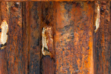 Rust Texture with Ocher Tones. Aged Industrial Surface.