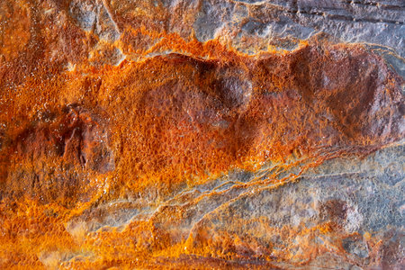 Weathered Metal Background. Brown and Orange Rust.の写真素材