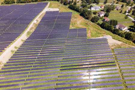 Solar farm provides renewable electricity for nearby residential area