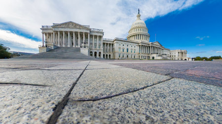 Symbol of American democracy during federal shutdownの写真素材