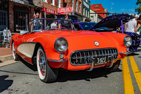 Iconic 1957 Chevrolet Corvette C1 roadster showcased at Leesburg Virginia street festival