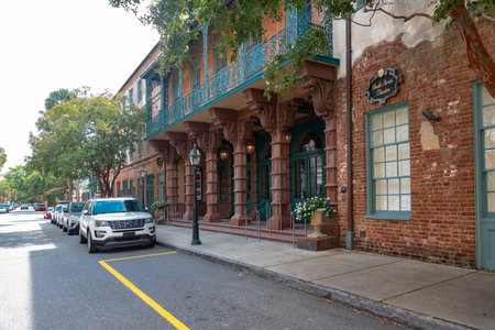 Scenic view of Charleston South Carolina historic district main roadのeditorial素材