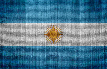 Argentina flag towel texture as a backgroundの写真素材