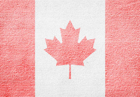 Kanada flag towel texture as a backgroundの写真素材