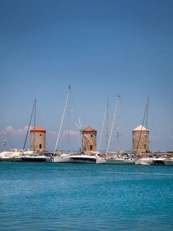 The three remaining Windmills, thought originally to have been 14, located on the wave breaker of...