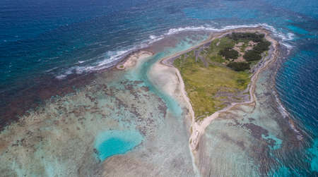 Aerial View cankys los roques venezuelaの写真素材
