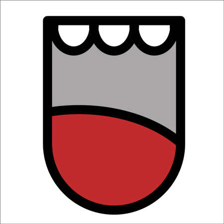 Happiness mouth doodle.のイラスト素材