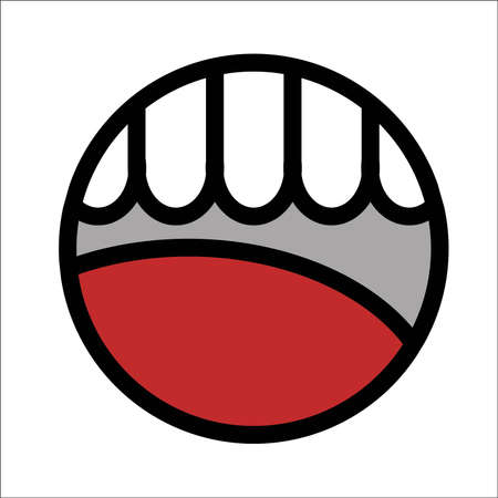 Laughing mouth doddle.のイラスト素材