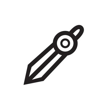 Compass icon black whiteのイラスト素材