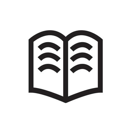 Book open icon black whiteのイラスト素材