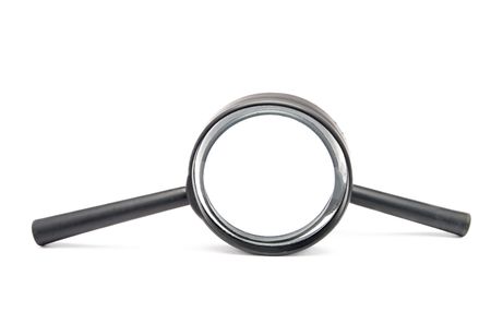 Magnifying glass isolated on the white background.の写真素材