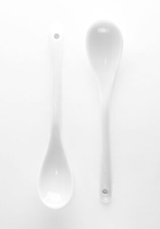 Spoons isolated on the white backgroundの写真素材