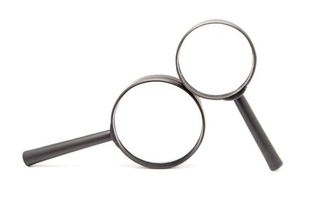 Magnifying glass isolated on the white background.の写真素材