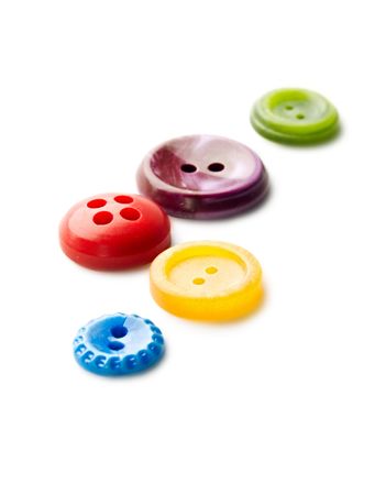 Buttons isolated on the white backgroundの写真素材