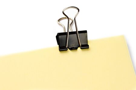 Paper clip isolated on white の写真素材