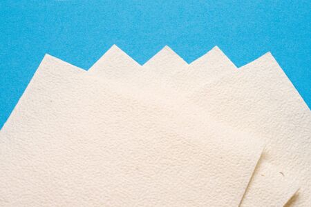 Napkins isolated on blue background