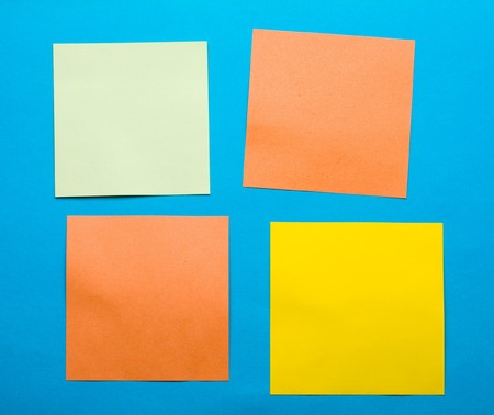 Sticker isolated on blue background の写真素材