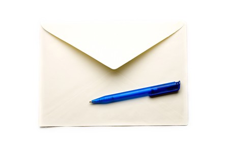 Evenlope isolated on whiteの写真素材