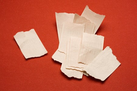 Scraps isolated on white