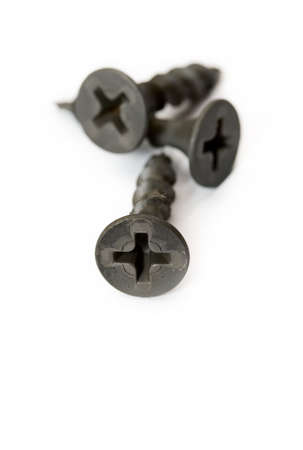 Screws isolated on whiteの写真素材