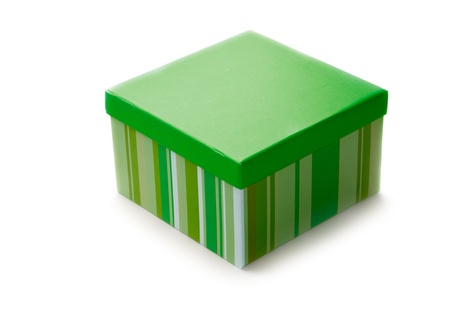 Gift box isolated on whiteの写真素材