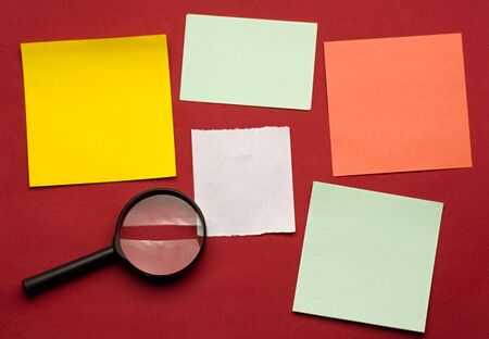 Sticker isolated on red background