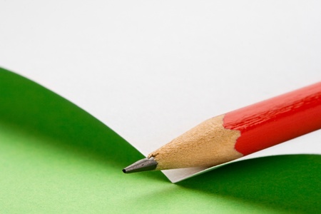 Sheet and pencil isolatedの写真素材