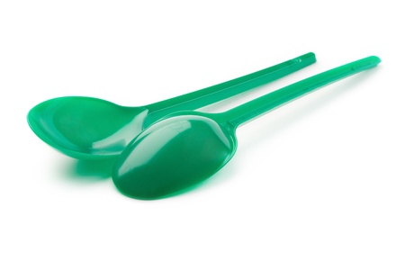 Spoons isolated on whiteの写真素材