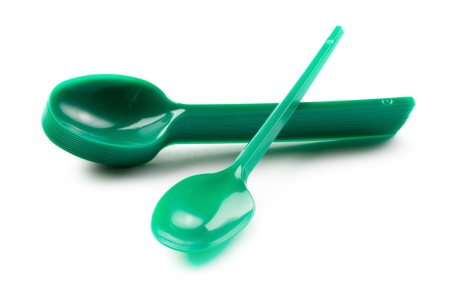 Spoons isolated on whiteの写真素材