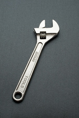 Spanner isolated on grey