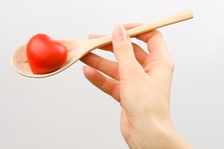 Hand with spoonの写真素材