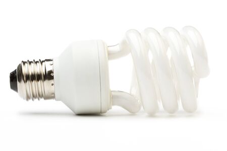Fluorescent lamp isolated on white background
