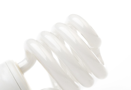 Fluorescent lamp isolated on white background