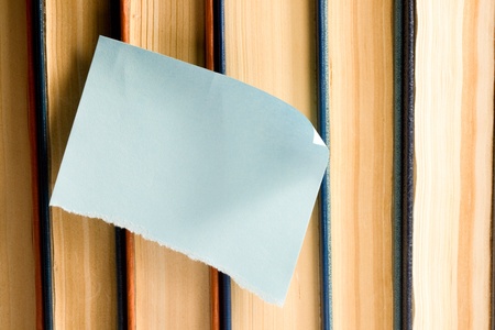 Sticker on booksの写真素材