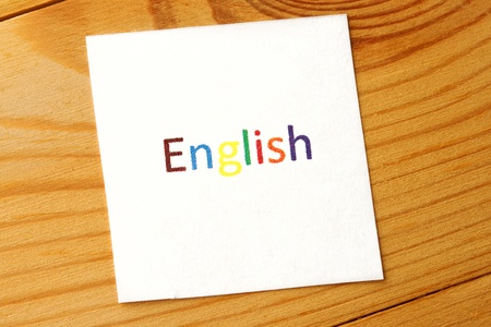 Card on wooden backgroud