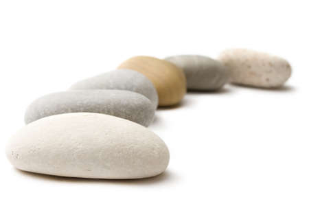 Stones isolated on the white backgroundの写真素材