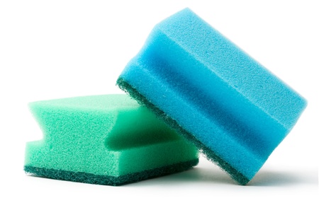 Bath sponge isolated on the white background