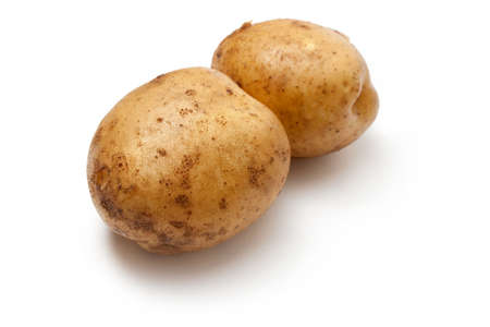Potato isolated on the white backgroundの写真素材