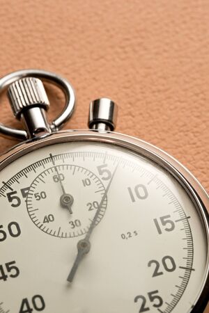 Stopwatch isolated on the paper background の写真素材