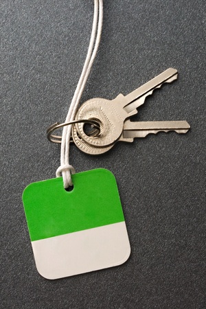 Keys on the grey backgroundの写真素材