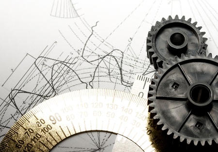 Mechanical ratchets and drafting の写真素材