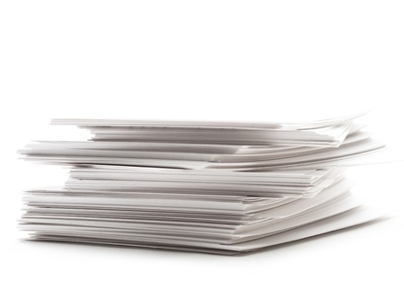 Pile of paper cardsの写真素材