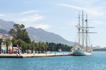 Sailing vessel at the dockの写真素材