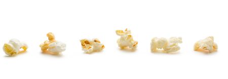 Popcorn on the white background の写真素材